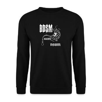 BDSM Gothic Contrast - Unisex Sweatshirt - black - Front - Alina (178cm) & Michal (187cm)