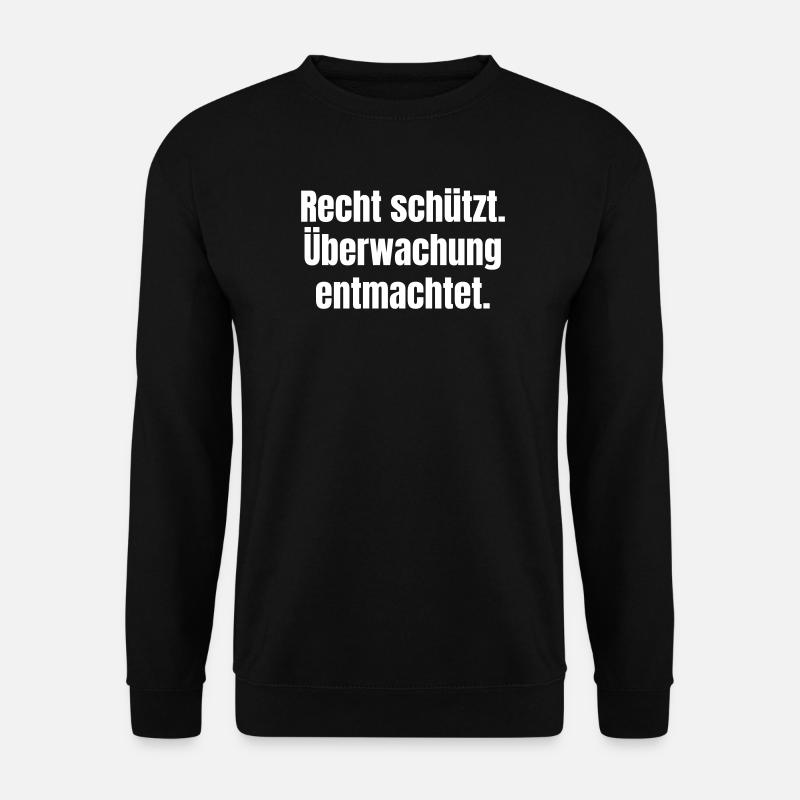 Protecting rights, disempowering surveillance - Unisex Sweatshirt - black