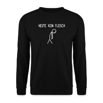 Aujourd’hui, plus de viande à la viande, pas de boucher boucher, amateur de viande - Sweat-shirt Unisexe - noir - Devant - Alina (178cm) & Michal (187cm)