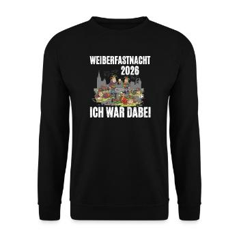 Weiberfastnacht 2026 - Unisex Pullover - Schwarz - Vorne - Alina (178cm) & Michal (187cm)