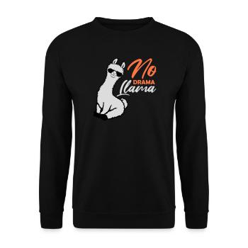 No Drama Lama Cool Sunglasses Seated Relaxed - Unisex Sweatshirt - black - Front - Alina (178cm) & Michal (187cm)