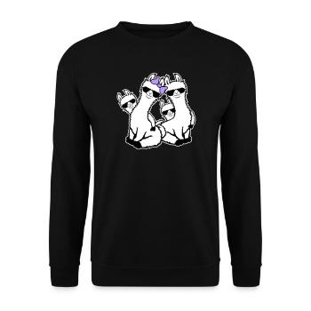 Llamas Mom Kids Family Dad Dad Sunglasses - Unisex Sweatshirt - black - Front - Alina (178cm) & Michal (187cm)
