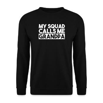 My Squad Calls Me Grandpa Funny Family Squad - Unisex Sweatshirt - black - Front - Alina (178cm) & Michal (187cm)