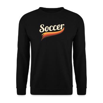 Retro Soccer Shirt – Iconic Football Look - Unisex Sweatshirt - black - Front - Alina (178cm) & Michal (187cm)