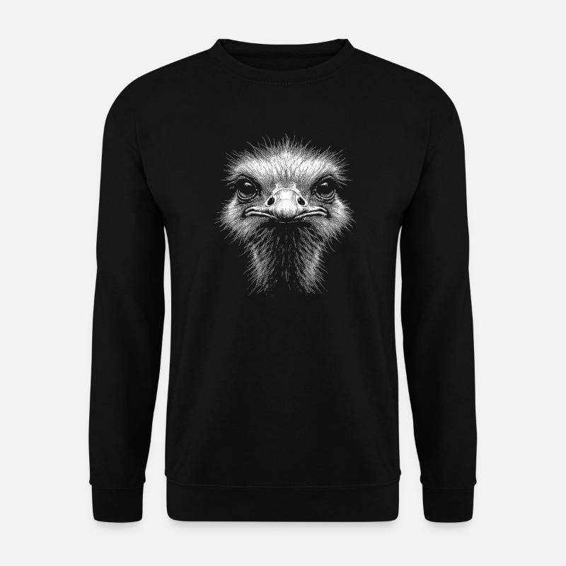 Ostrich Head - Unisex Sweatshirt - black