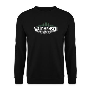 Waldmensch – Connecté à la nature - Sweat-shirt Unisexe - noir - Devant - Alina (178cm) & Michal (187cm)