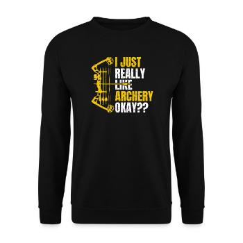 Archery - Unisex Sweatshirt - black - Front - Alina (178cm) & Michal (187cm)