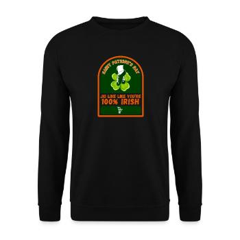 SAINT PATRICK'S DAY - Unisex Sweatshirt - black - Front - Alina (178cm) & Michal (187cm)