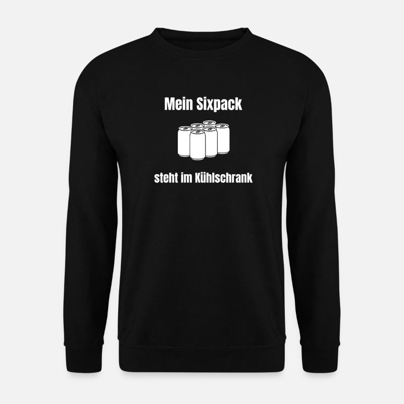Mein Sixpack? Steht im Kühlschrank! - Unisex Pullover - Schwarz