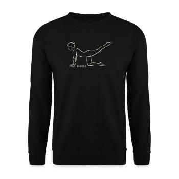 SOUL CONTOUR - Vyaghrasana - Unisex Sweatshirt - black - Front - Alina (178cm) & Michal (187cm)