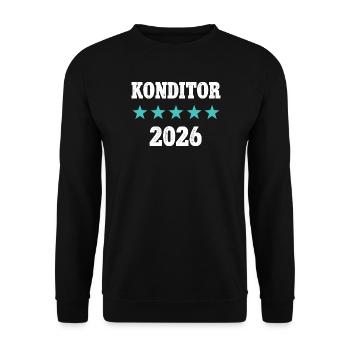 Maître apprenti Examen d’apprentissage Confiserie 2026 - Sweat-shirt Unisexe - noir - Devant - Alina (178cm) & Michal (187cm)