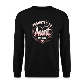 Tante 2026 Tante 2026 Befördert zu Tante 2026 - Unisex Pullover - Schwarz - Vorne - Alina (178cm) & Michal (187cm)