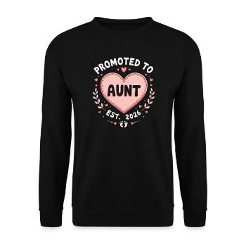 Tante 2026 Tante 2026 Befördert zu Tante 2026 - Unisex Pullover - Schwarz - Vorne - Alina (178cm) & Michal (187cm)