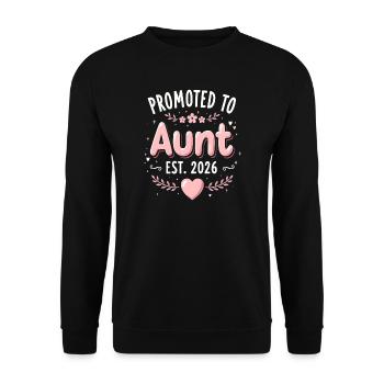 Tante 2026 Tante 2026 Befördert zu Tante 2026 - Unisex Pullover - Schwarz - Vorne - Alina (178cm) & Michal (187cm)