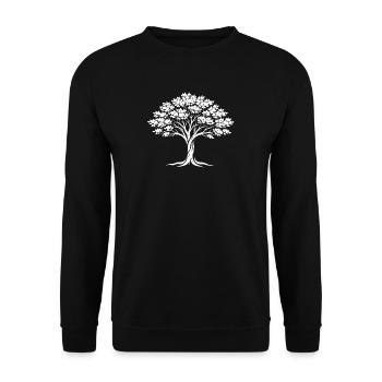 Tree of Life Silhouette - Unisex Sweatshirt - black - Front - Alina (178cm) & Michal (187cm)