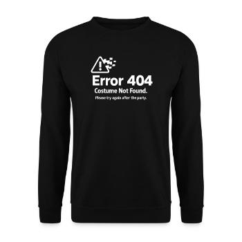 Error 404 Costume Not Found - Unisex Pullover - Schwarz - Vorne - Alina (178cm) & Michal (187cm)