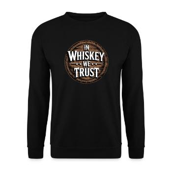 Dans le whisky, nous faisons confiance au whisky, la phrase pour les connaisseurs - Sweat-shirt Unisexe - noir - Devant - Alina (178cm) & Michal (187cm)