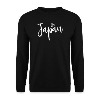 Japan Heart Women's Love Japan - Unisex Sweatshirt - black - Front - Alina (178cm) & Michal (187cm)
