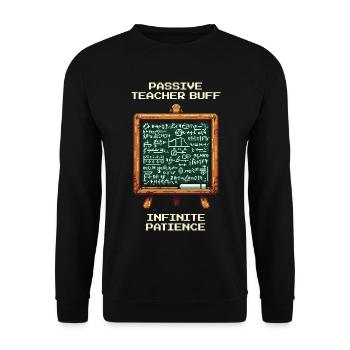 Passive Teacher Empowerment: Infinite Patience - Unisex Sweatshirt - black - Front - Alina (178cm) & Michal (187cm)