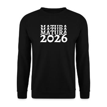 Matura 2026 Schulende Schulabschluss Gymnasium - Unisex Pullover - Schwarz - Vorne - Alina (178cm) & Michal (187cm)