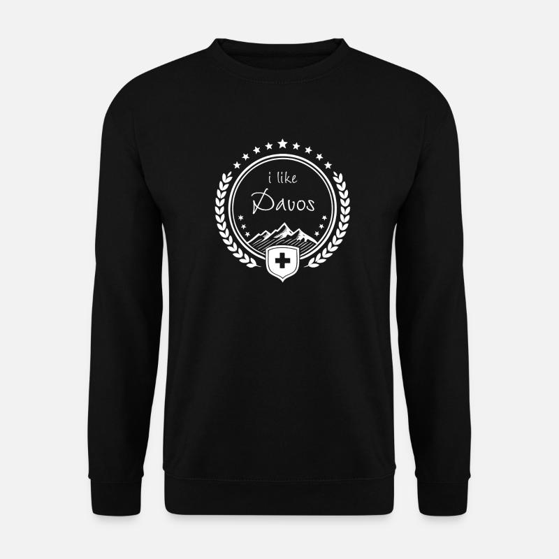 i like DAVOS - Skisportort - Unisex Pullover - Schwarz
