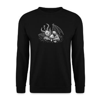 Démon câlin en sommeil lunaire - Sweat-shirt Unisexe - noir - Devant - Alina (178cm) & Michal (187cm)