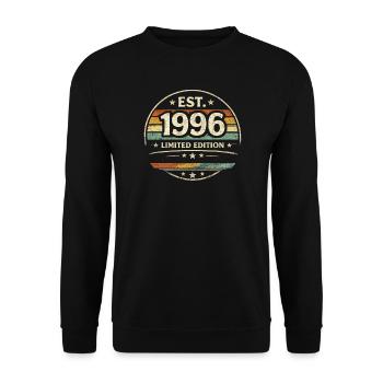 Édition limitée 1996 Anniversaire vintage - Sweat-shirt Unisexe - noir - Devant - Alina (178cm) & Michal (187cm)