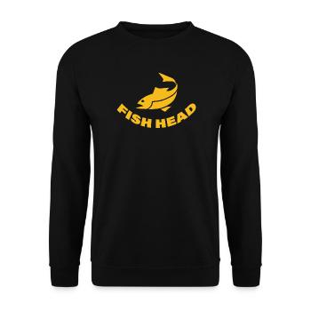 fish head - Unisex Sweatshirt - black - Front - Alina (178cm) & Michal (187cm)