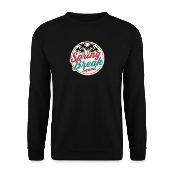 Spring Break Squad Palm Trees Tropical Holiday Party - Unisex Sweatshirt - black - Front - Alina (178cm) & Michal (187cm)