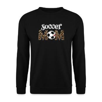 Maillot féminin Leopard Soccer MOM - Sweat-shirt Unisexe - noir - Devant - Alina (178cm) & Michal (187cm)