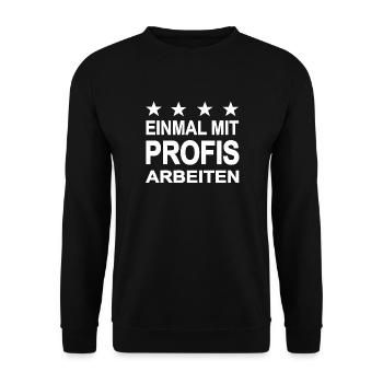 work - Unisex Sweatshirt - black - Front - Alina (178cm) & Michal (187cm)