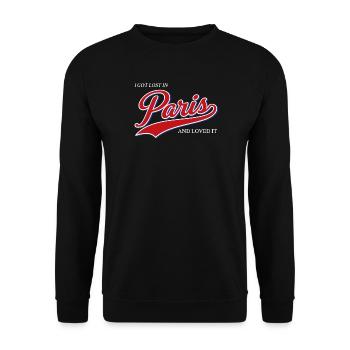 I Got Lost In Paris And Loved It - Unisex Sweatshirt - black - Front - Alina (178cm) & Michal (187cm)