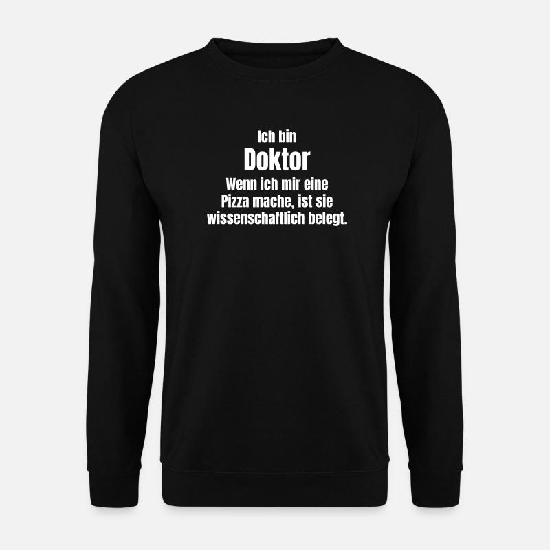 Doktor Pizza Belegt - Unisex Pullover - Schwarz