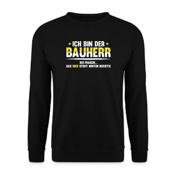 Blague bavaroise sur la bière - Sweat-shirt Unisexe - noir - Devant - Alina (178cm) & Michal (187cm)