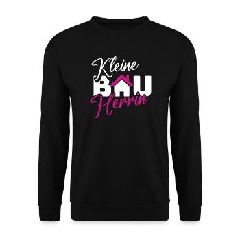 Small Builder Hausliebe Design - Unisex Sweatshirt - black - Front - Alina (178cm) & Michal (187cm)