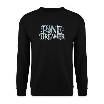 Pine Dreamer Winter Fir Snowflakes Forest - Unisex Sweatshirt - black - Front - Alina (178cm) & Michal (187cm)