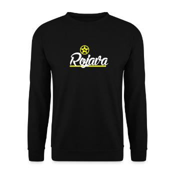 Rojava kurd - Unisex Pullover - Schwarz - Vorne - Alina (178cm) & Michal (187cm)