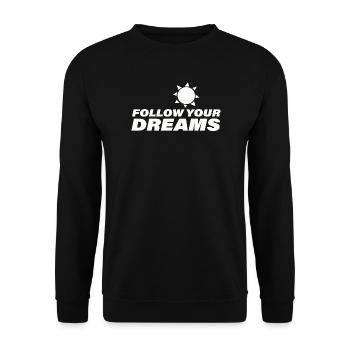 Follow Your Dreams - Unisex Sweatshirt - black - Front - Alina (178cm) & Michal (187cm)