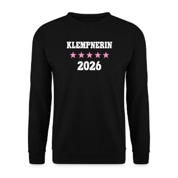 Plumber 2026 Profession Job Work Training Apprenticeship - Unisex Sweatshirt - black - Front - Alina (178cm) & Michal (187cm)