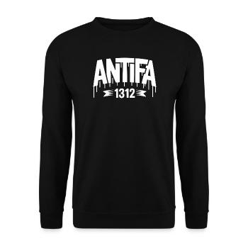 Antifa 1312 - Antifa Tee - Unisex Sweatshirt - black - Front - Alina (178cm) & Michal (187cm)