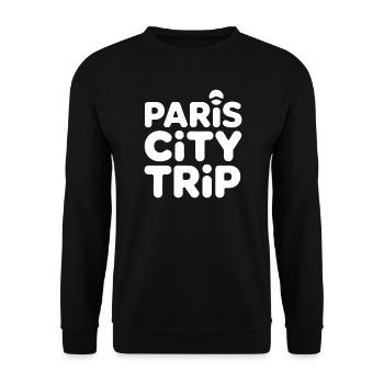 Voyage à Paris en France - Sweat-shirt Unisexe - noir - Devant - Alina (178cm) & Michal (187cm)