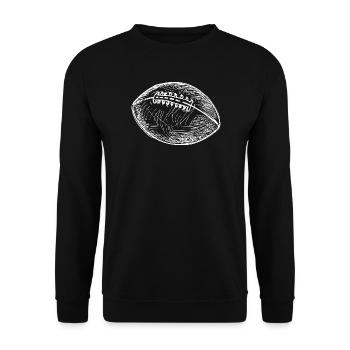 Art de la ligne de balle de football américain - Sweat-shirt Unisexe - noir - Devant - Alina (178cm) & Michal (187cm)