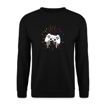 Gaming - Unisex Sweatshirt - black - Front - Alina (178cm) & Michal (187cm)