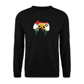 Kurdistan flag gamer - Unisex Sweatshirt - black - Front - Alina (178cm) & Michal (187cm)