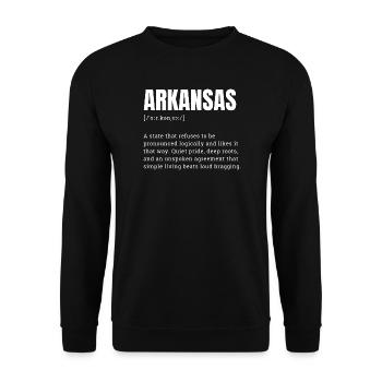 Arkansas Bold State Pride - Unisex Pullover - Schwarz - Vorne - Alina (178cm) & Michal (187cm)
