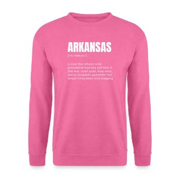 Fierté de l’État de l’Arkansas Bold - Sweat-shirt Unisexe - rose - Devant