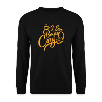 I Love Being Cozy Gemütlichkeit Zuhause Entspannt - Unisex Sweatshirt - black - Front - Alina (178cm) & Michal (187cm)