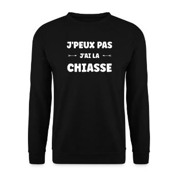 J'peux pas j'ai la chiasse - Sweat-shirt Unisexe - noir - Devant - Alina (178cm) & Michal (187cm)