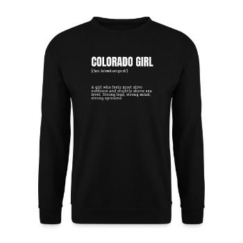 Colorado Girl Outdoor Ghost - Unisex Sweatshirt - black - Front - Alina (178cm) & Michal (187cm)