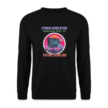 Cyber Teacher - Unisex Sweatshirt - black - Front - Alina (178cm) & Michal (187cm)